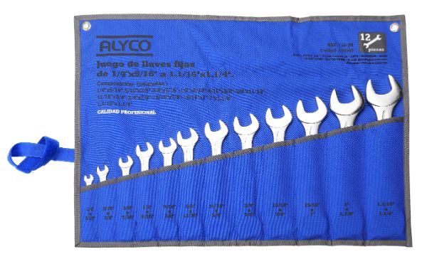 Juego llaves fijas en bolsa de nylon Alyco