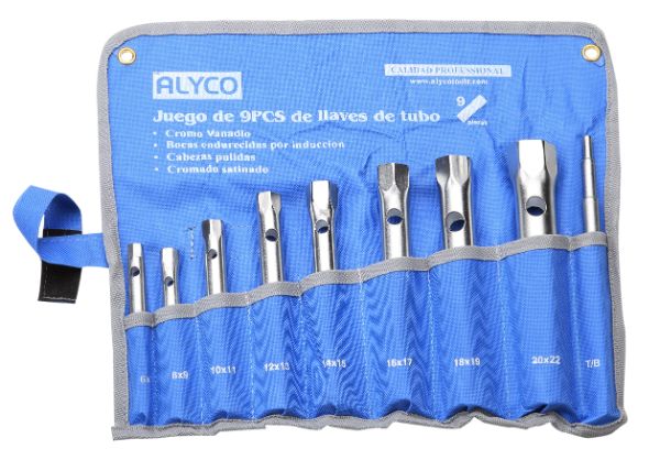 Juego llaves tubo estampadas en bolsa de nylon Alyco